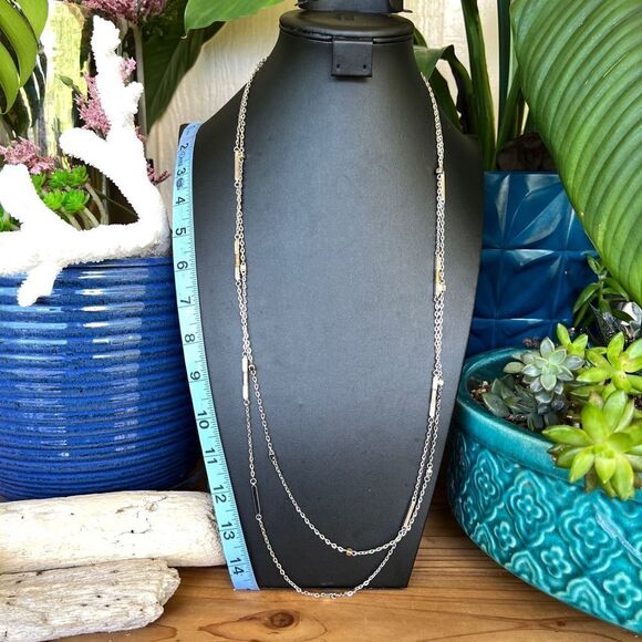 Chico’s Silver & Gold Dainty Statement Chain Necklace $18ea or bundle 3/$30 - Picture 1 of 5